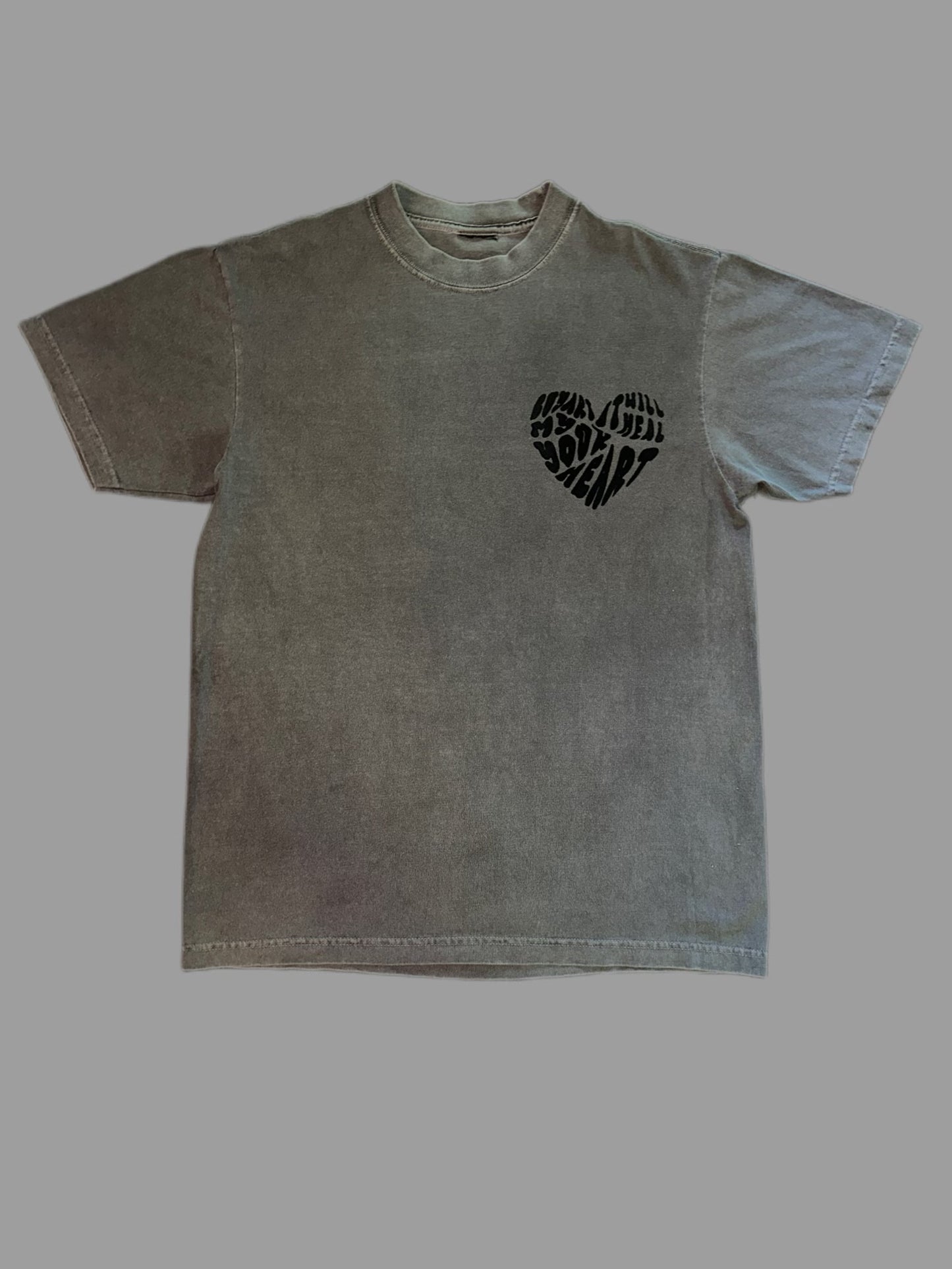 GREY BROKEN HEARTED TEE